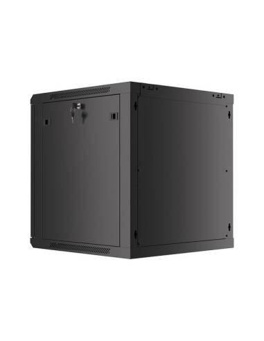 LANBERG RACKOVÁ SKRIŇA 19" NÁSTENNÁ 12U/600X600 PRO VLASTNÚ MONTÁŽ S KOVOVÝMI DVERAMI ČIERNA