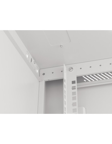 LANBERG RACKOVÁ SKRIŇA 19" NÁSTENNÁ 12U/600X600 PRO VLASTNÚ MONTÁŽ S KOVOVÝMI DVERAMI ŠEDÁ