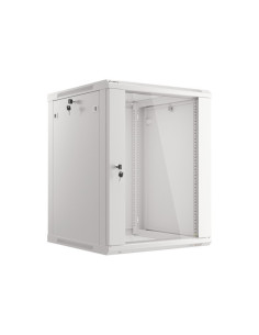 LANBERG 19" RACKOVÁ SKRIŇA PRO MONTÁŽ NA STENU 15U/600X600 (FLAT PACK) S PROSKLENÝMI DVERAMI ŠEDÁ V2c