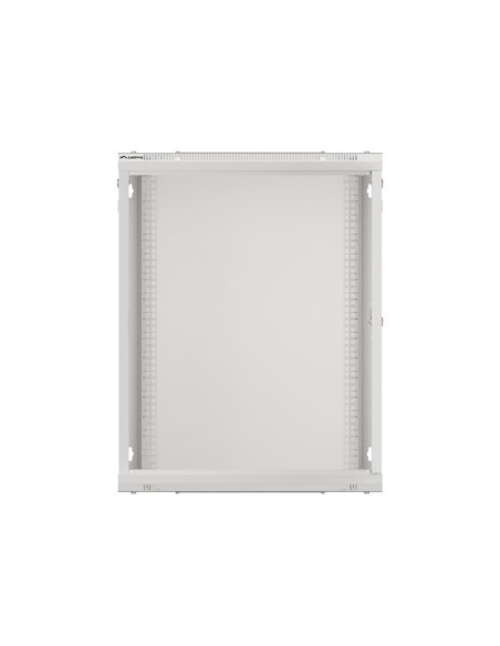 LANBERG 19" RACKOVÁ SKRIŇA PRO MONTÁŽ NA STENU 15U/600X600 (FLAT PACK) S PROSKLENÝMI DVERAMI ŠEDÁ V2c