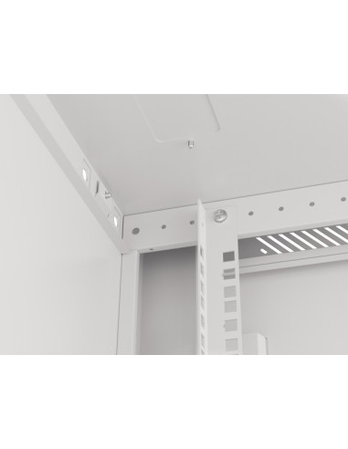 LANBERG 19" RACKOVÁ SKRIŇA PRO MONTÁŽ NA STENU 15U/600X600 (FLAT PACK) S PROSKLENÝMI DVERAMI ŠEDÁ V2c