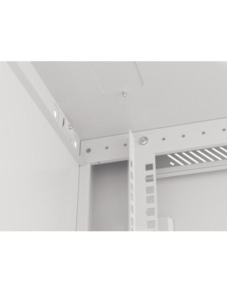 LANBERG 19" RACKOVÁ SKRIŇA PRO MONTÁŽ NA STENU 15U/600X600 (FLAT PACK) S PROSKLENÝMI DVERAMI ŠEDÁ V2c
