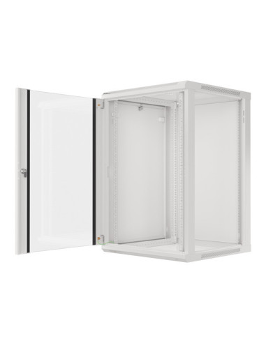 LANBERG 19" RACKOVÁ SKRIŇA PRO MONTÁŽ NA STENU 18U/600X600 (FLAT PACK) ŠEDÁ V2
