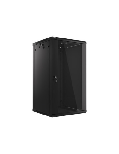 LANBERG 19" RACKOVÁ SKRIŇA PRO MONTÁŽ NA STENU 22U/600X600 (FLAT PACK) ČIERNA V2
