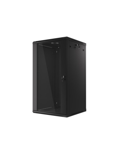 LANBERG 19" RACKOVÁ SKRIŇA PRO MONTÁŽ NA STENU 22U/600X600 (FLAT PACK) ČIERNA V2