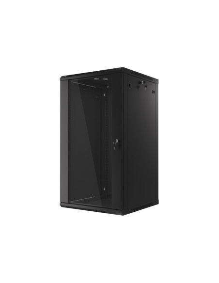 LANBERG 19" RACKOVÁ SKRIŇA PRO MONTÁŽ NA STENU 22U/600X600 (FLAT PACK) ČIERNA V2