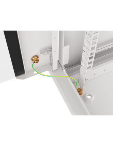 LANBERG 19" RACKOVÁ SKRIŇA PRO MONTÁŽ NA STENU 22U/600X600 (FLAT PACK) S PROSKLENÝMI DVERAMI ŠEDÁ V2
