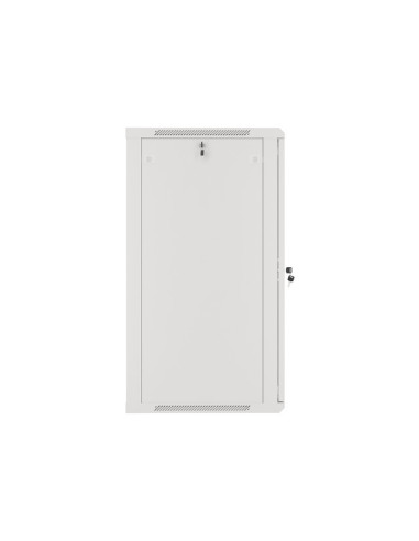 LANBERG 19" RACKOVÁ SKRIŇA PRO MONTÁŽ NA STENU 22U/600X600 (FLAT PACK) S PROSKLENÝMI DVERAMI ŠEDÁ V2