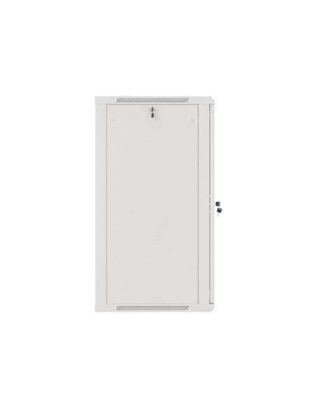 LANBERG 19" RACKOVÁ SKRIŇA PRO MONTÁŽ NA STENU 22U/600X600 (FLAT PACK) S PROSKLENÝMI DVERAMI ŠEDÁ V2