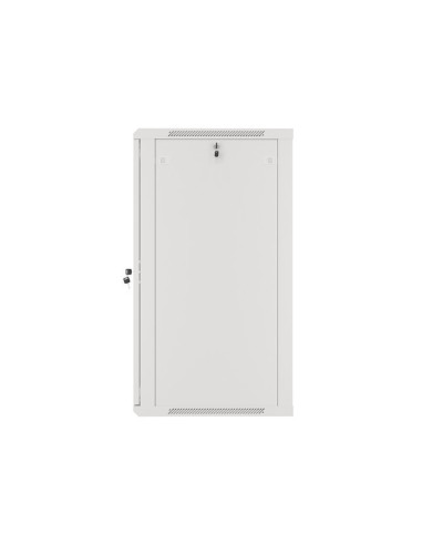LANBERG 19" RACKOVÁ SKRIŇA PRO MONTÁŽ NA STENU 22U/600X600 (FLAT PACK) S PROSKLENÝMI DVERAMI ŠEDÁ V2