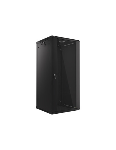 LANBERG 19" RACKOVÁ SKRIŇA PRO MONTÁŽ NA STENU 27U/600X600 (FLAT PACK) ČIERNA V2