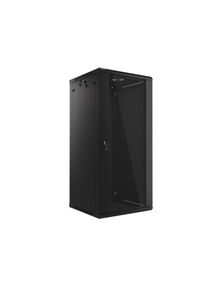 LANBERG 19" RACKOVÁ SKRIŇA PRO MONTÁŽ NA STENU 27U/600X600 (FLAT PACK) ČIERNA V2