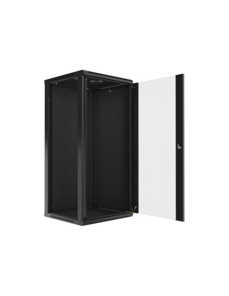 LANBERG 19" RACKOVÁ SKRIŇA PRO MONTÁŽ NA STENU 27U/600X600 (FLAT PACK) ČIERNA V2