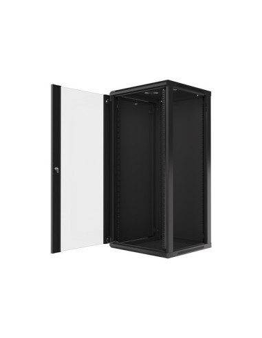LANBERG 19" RACKOVÁ SKRIŇA PRO MONTÁŽ NA STENU 27U/600X600 (FLAT PACK) ČIERNA V2