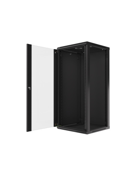 LANBERG 19" RACKOVÁ SKRIŇA PRO MONTÁŽ NA STENU 27U/600X600 (FLAT PACK) ČIERNA V2