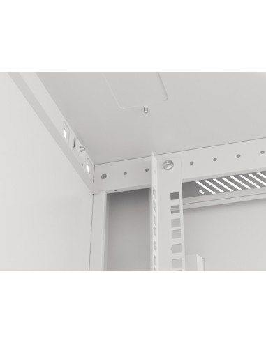 LANBERG RACKOVÁ SKRIŇA 19" NÁSTENNÁ 27U/600X600 (FLAT PACK) S PRESKLENÝMI DVERAMI ŠEDÁ V2