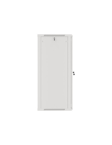 LANBERG RACKOVÁ SKRIŇA 19" NÁSTENNÁ 27U/600X600 (FLAT PACK) S PRESKLENÝMI DVERAMI ŠEDÁ V2