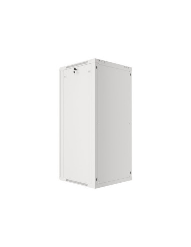 LANBERG RACKOVÁ SKRIŇA 19" NÁSTENNÁ 27U/600X600 (FLAT PACK) S PRESKLENÝMI DVERAMI ŠEDÁ V2