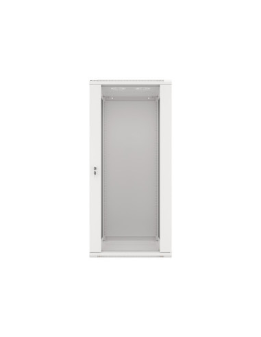 LANBERG RACKOVÁ SKRIŇA 19" NÁSTENNÁ 27U/600X600 (FLAT PACK) S PRESKLENÝMI DVERAMI ŠEDÁ V2
