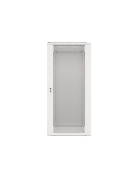 LANBERG RACKOVÁ SKRIŇA 19" NÁSTENNÁ 27U/600X600 (FLAT PACK) S PRESKLENÝMI DVERAMI ŠEDÁ V2