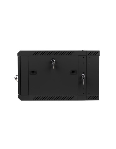 LANBERG RACKOVÁ SKRIŇA 19" DVOJDIELNA NÁSTENNÁ 6U/600X600 (FLAT PACK) ČIERNA