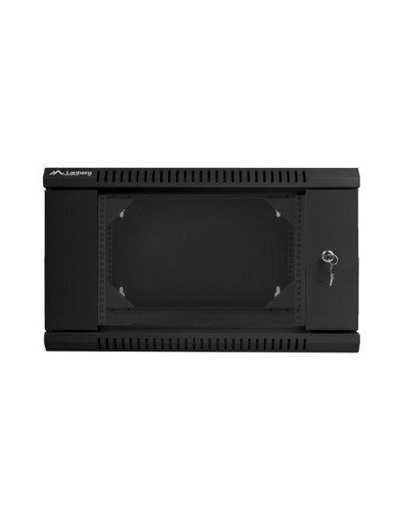 LANBERG RACKOVÁ SKRIŇA 19" DVOJDIELNA NÁSTENNÁ 6U/600X600 (FLAT PACK) ČIERNA