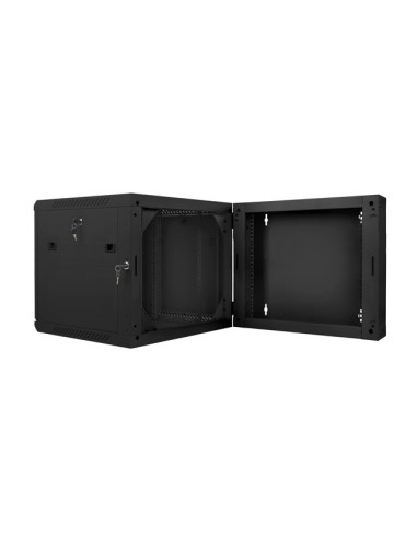 LANBERG RACKOVÁ SKRIŇA 19" DVOJDIELNA NÁSTENNÁ 9U/600X600 (FLAT PACK) ČIERNA