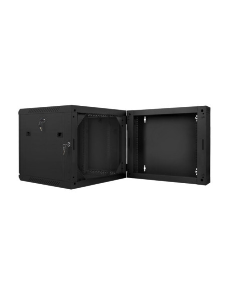 LANBERG RACKOVÁ SKRIŇA 19" DVOJDIELNA NÁSTENNÁ 9U/600X600 (FLAT PACK) ČIERNA
