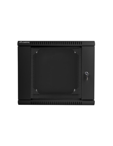 LANBERG RACKOVÁ SKRIŇA 19" DVOJDIELNA NÁSTENNÁ 9U/600X600 (FLAT PACK) ČIERNA