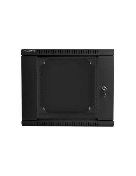 LANBERG RACKOVÁ SKRIŇA 19" DVOJDIELNA NÁSTENNÁ 9U/600X600 (FLAT PACK) ČIERNA