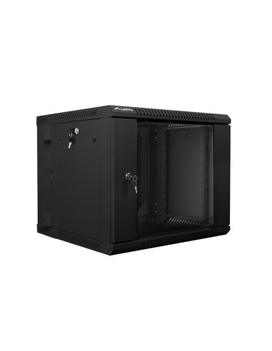 LANBERG RACKOVÁ SKRIŇA 19" DVOJDIELNA NÁSTENNÁ 9U/600X600 (FLAT PACK) ČIERNA