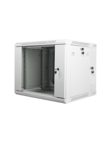 LANBERG RACKOVÁ SKRIŇA 19" DVOJDIELNA NÁSTENNÁ 9U/600X600 (FLAT PACK) ŠEDÁ