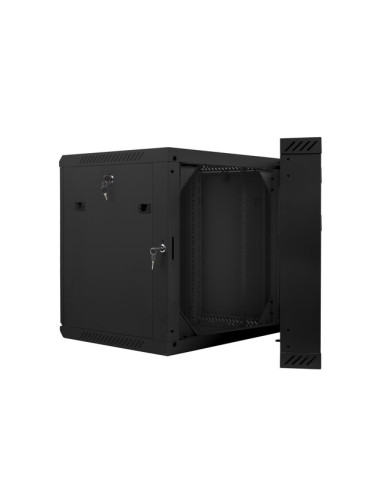 LANBERG RACKOVÁ SKRIŇA 19" DVOJDIELNA NÁSTENNÁ 12U/600X600 (FLAT PACK) ČIERNA