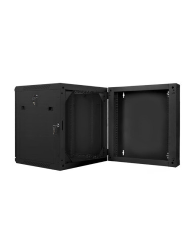 LANBERG RACKOVÁ SKRIŇA 19" DVOJDIELNA NÁSTENNÁ 12U/600X600 (FLAT PACK) ČIERNA
