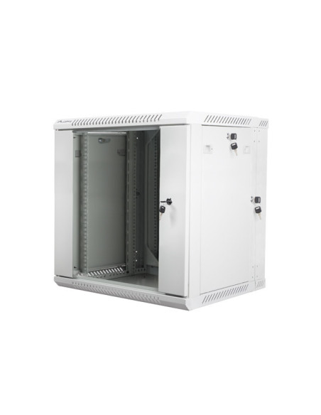 LANBERG RACKOVÁ SKRIŇA 19" DVOJDIELNA NÁSTENNÁ 12U/600X600 (FLAT PACK) ŠEDÁ