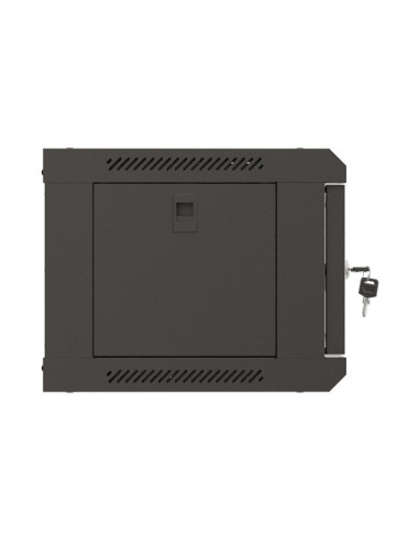 LANBERG RACKOVÁ SKRIŇA 19" NÁSTENNÁ 4U/540X350 (FLAT PACK) S PRESKLENÝMI DVERMI ČIERNA