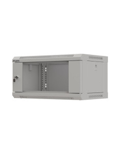 LANBERG RACKOVÁ SKRIŇA 19" NÁSTENNÁ 4U/540X350 (FLAT PACK) S PRESKLENÝMI DVERAMI ŠEDÁ