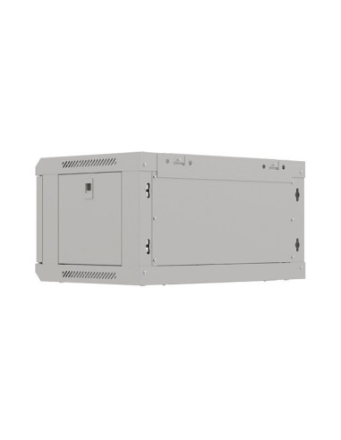 LANBERG RACKOVÁ SKRIŇA 19" NÁSTENNÁ 4U/540X350 (FLAT PACK) S PRESKLENÝMI DVERAMI ŠEDÁ