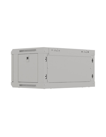 LANBERG RACKOVÁ SKRIŇA 19" NÁSTENNÁ 4U/540X350 (FLAT PACK) S PRESKLENÝMI DVERAMI ŠEDÁ