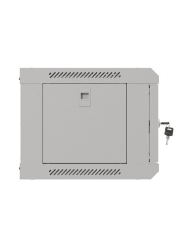 LANBERG RACKOVÁ SKRIŇA 19" NÁSTENNÁ 4U/540X350 (FLAT PACK) S PRESKLENÝMI DVERAMI ŠEDÁ