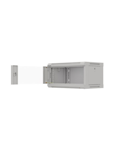 LANBERG RACKOVÁ SKRIŇA 19" NÁSTENNÁ 4U/540X350 (FLAT PACK) S PRESKLENÝMI DVERAMI ŠEDÁ