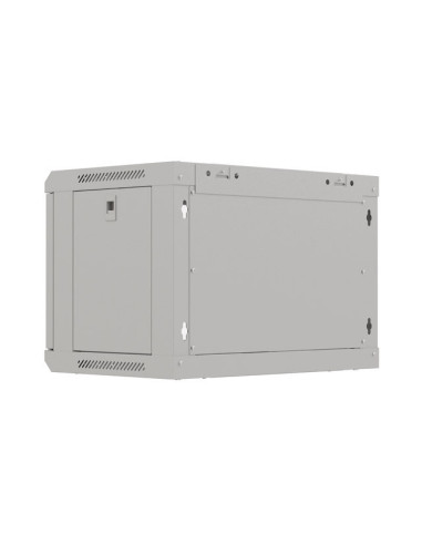 LANBERG 19" RACKOVÁ SKRIŇA PRO MONTÁŽ NA STENU 6U/540X350 (FLAT PACK) S PROSKLENÝMI DVERAMI ŠEDÁ