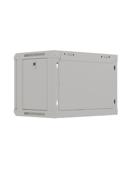 LANBERG 19" RACKOVÁ SKRIŇA PRO MONTÁŽ NA STENU 6U/540X350 (FLAT PACK) S PROSKLENÝMI DVERAMI ŠEDÁ