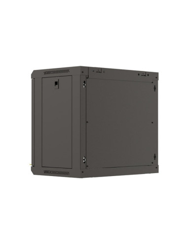 LANBERG 19" RACKOVÁ SKRIŇA PRO MONTÁŽ NA STENU 9U/540X350 (FLAT PACK) S PROSKLENÝMI DVERMI ČIERNA