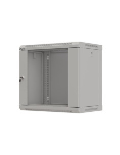 LANBERG 19" RACKOVÁ SKRIŇA PRO MONTÁŽ NA STENU 9U/540X350 (FLAT PACK) S PROSKLENÝMI DVERAMI ŠEDÁ