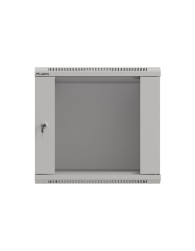 LANBERG 19" RACKOVÁ SKRIŇA PRO MONTÁŽ NA STENU 9U/540X350 (FLAT PACK) S PROSKLENÝMI DVERAMI ŠEDÁ