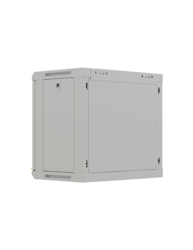 LANBERG 19" RACKOVÁ SKRIŇA PRO MONTÁŽ NA STENU 9U/540X350 (FLAT PACK) S PROSKLENÝMI DVERAMI ŠEDÁ