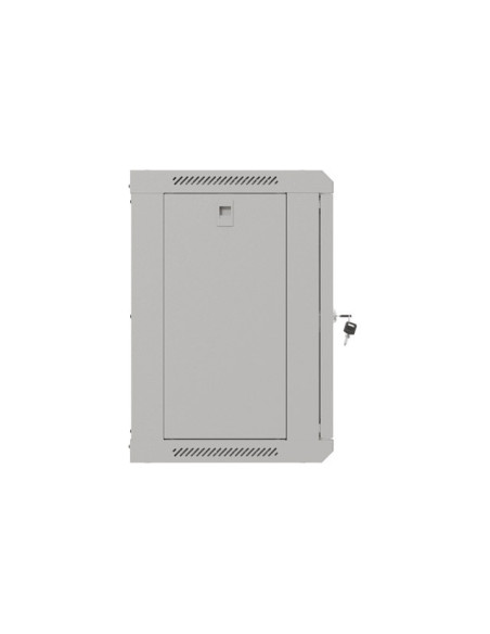 LANBERG 19" RACKOVÁ SKRIŇA PRO MONTÁŽ NA STENU 9U/540X350 (FLAT PACK) S PROSKLENÝMI DVERAMI ŠEDÁ