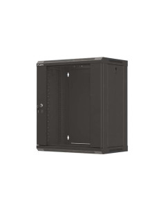 LANBERG 19" RACKOVÁ SKRIŇA PRO MONTÁŽ NA STENU 12U/540X350 (PLOCHÉ BALENIE) S PROSKLENÝMI DVERMI ČIERNA