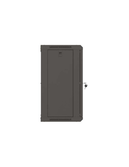 LANBERG 19" RACKOVÁ SKRIŇA PRO MONTÁŽ NA STENU 12U/540X350 (PLOCHÉ BALENIE) S PROSKLENÝMI DVERMI ČIERNA